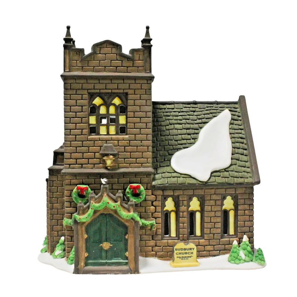Dept 56 Dickens Heritage Village Sudbury Church #58322 NO Light